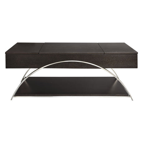 Tioga Espresso/Chrome Lift Top Cocktail Table - Ornate Home
