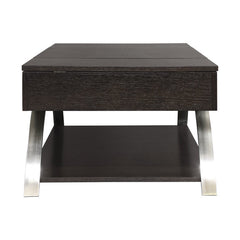 Tioga Espresso/Chrome Lift Top Cocktail Table - Ornate Home