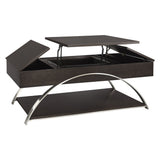 Tioga Espresso/Chrome Lift Top Cocktail Table - Ornate Home