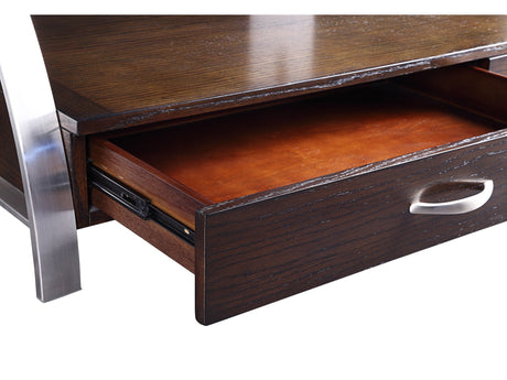 Tioga Espresso/Chrome TV Stand - Ornate Home