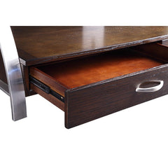 Tioga Espresso/Chrome TV Stand - Ornate Home