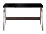 Tioga Espresso/Chrome Writing Desk - Ornate Home
