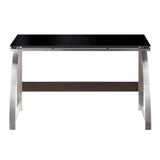 Tioga Espresso/Chrome Writing Desk - Ornate Home
