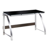 Tioga Espresso/Chrome Writing Desk - Ornate Home