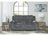 Tip-Off Slate Power Reclining Loveseat - Ornate Home