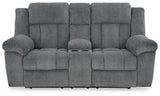 Tip-Off Slate Power Reclining Loveseat - Ornate Home