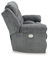 Tip-Off Slate Power Reclining Loveseat - Ornate Home