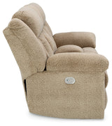 Tip-Off Wheat Power Reclining Loveseat (Online Special Price) - Ornate Home