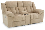 Tip-Off Wheat Power Reclining Loveseat (Online Special Price) - Ornate Home