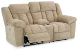 Tip-Off Wheat Power Reclining Loveseat - Ornate Home
