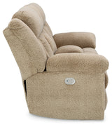 Tip-Off Wheat Power Reclining Loveseat - Ornate Home
