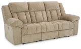 Tip-Off Wheat Power Reclining Sofa, Loveseat and Recliner - Ornate Home