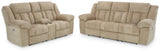 Tip-Off Wheat Power Reclining Sofa and Loveseat (Online Special Price) - Ornate Home