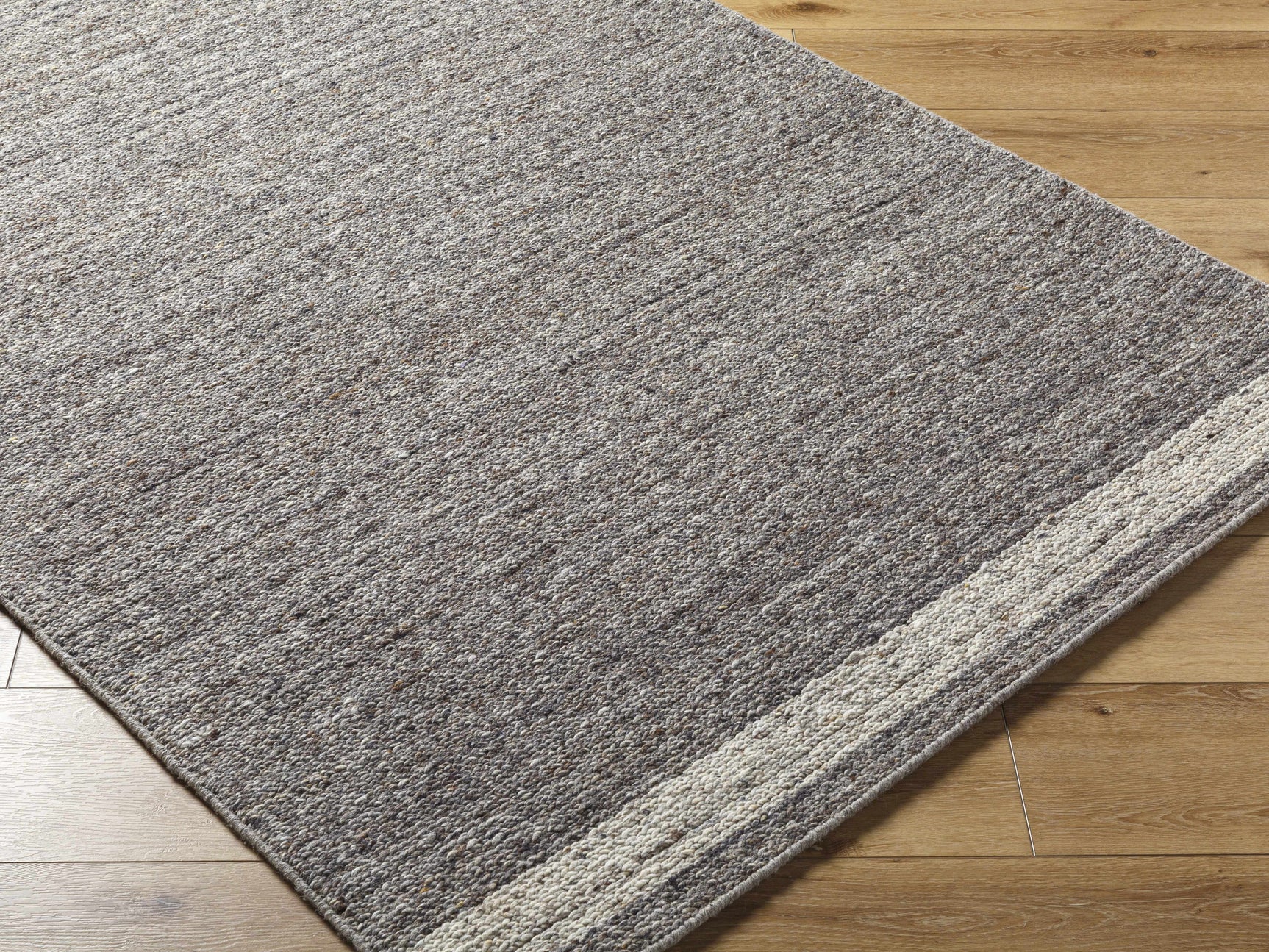 Tiran Gray Wool Area Rug - Ornate Home
