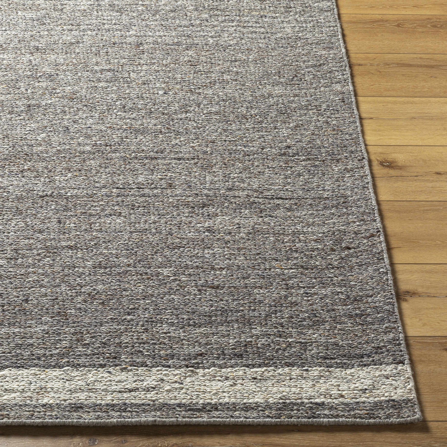 Tiran Gray Wool Area Rug - Ornate Home