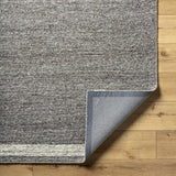 Tiran Gray Wool Area Rug - Ornate Home