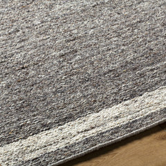 Tiran Gray Wool Area Rug - Ornate Home
