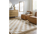 Tiria Diamond Checkered Jute Tasseled Rug - Ornate Home