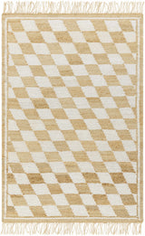 Tiria Diamond Checkered Jute Tasseled Rug - Ornate Home