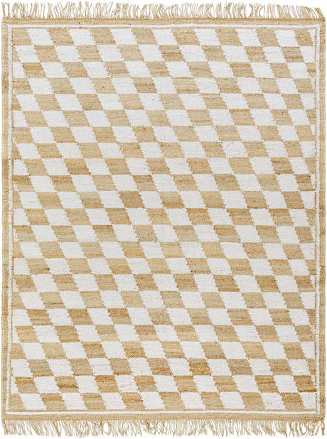 Tiria Diamond Checkered Jute Tasseled Rug - Ornate Home