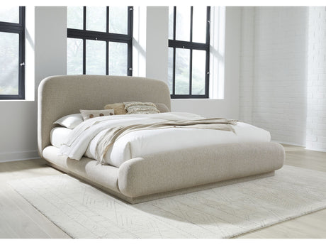 Tirimbina Hyena Queen Chenille Upholstered Platform Bed - Ornate Home