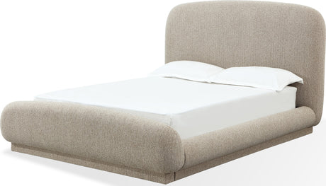 Tirimbina Hyena Queen Chenille Upholstered Platform Bed - Ornate Home