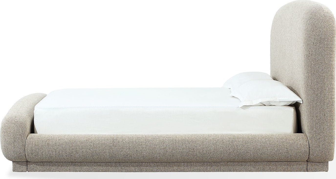 Tirimbina Hyena Queen Chenille Upholstered Platform Bed - Ornate Home