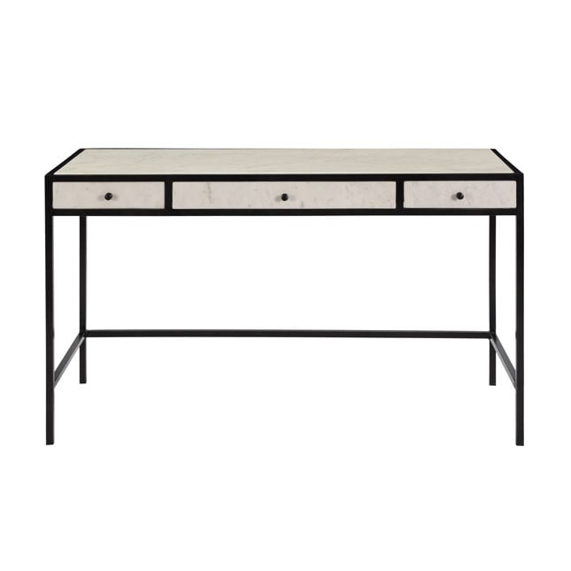 Tisbury Gunmetak/White Desk - Ornate Home