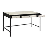 Tisbury Gunmetak/White Desk - Ornate Home