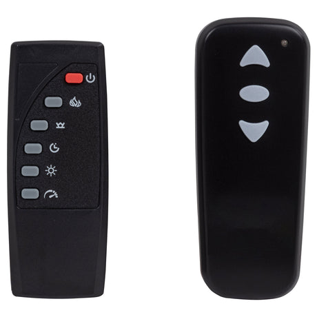 Tisdall Black Eastern King Flame Visualizer Wingback TV Bed - Ornate Home