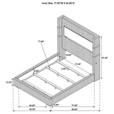 Tisdall Cream Upholstered Eastern King Flame Visualizer Bed - Ornate Home