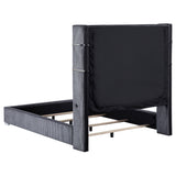 Tisdall Grey Eastern King Upholstered Fireplace Bed - Ornate Home