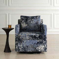 Tisdell Blue Patterned Swivel/Glider - Ornate Home