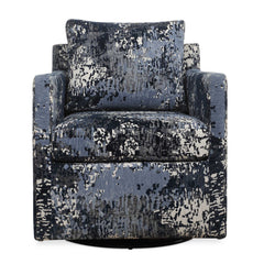 Tisdell Blue Patterned Swivel/Glider - Ornate Home