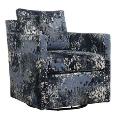 Tisdell Blue Patterned Swivel/Glider - Ornate Home