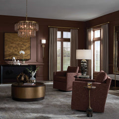 Tisdell Canyon Pink/Red Swivel/Glider - Ornate Home