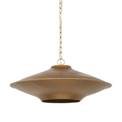 Titus Brass 1-Light Metal Disc Pendant