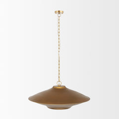 Titus Brass 1-Light Metal Disc Pendant