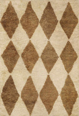 Tivka Diamond Checkered Wool Rug - Ornate Home