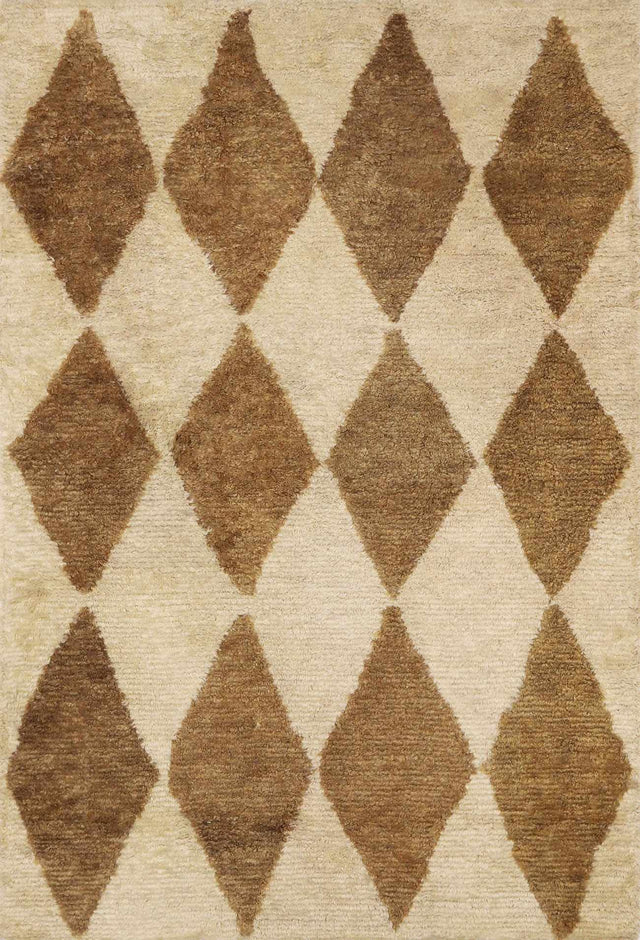 Tivka Diamond Checkered Wool Rug - Ornate Home