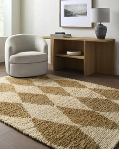 Tivka Diamond Checkered Wool Rug - Ornate Home