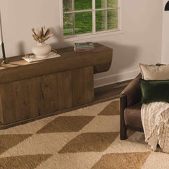 Tivka Diamond Checkered Wool Rug - Ornate Home