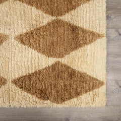 Tivka Diamond Checkered Wool Rug - Ornate Home