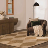 Tivka Diamond Checkered Wool Rug - Ornate Home