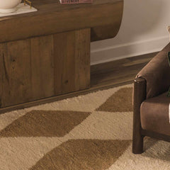 Tivka Diamond Checkered Wool Rug - Ornate Home