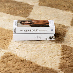Tivka Diamond Checkered Wool Rug - Ornate Home