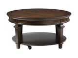 Tobias Espresso Round Cocktail Table - Ornate Home