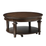 Tobias Espresso Round Cocktail Table - Ornate Home