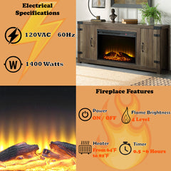 Tobias Rustic Oak Fireplace - Ornate Home
