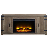 Tobias Rustic Oak Fireplace - Ornate Home